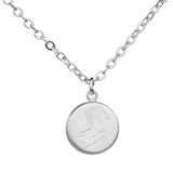Little Taonga Round Fantail Necklace- Silver