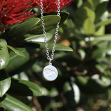 Little Taonga Round Kiwi Necklace- Silver