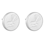 Little Taonga Round Fantail Studs- Silver