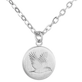 Little Taonga Round Kea Necklace- Silver