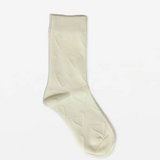 S+G Cream Socks with Indent Hearts