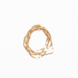 S+G Bracelet Set of 4 Gold Beads & Mother of Pearl.
