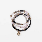 S+G Bracelet Set of 4 Pink Pastel Beads