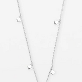 S+G Necklace Silver Chain with Flowers