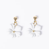 S+G Earrings Dangly Flower