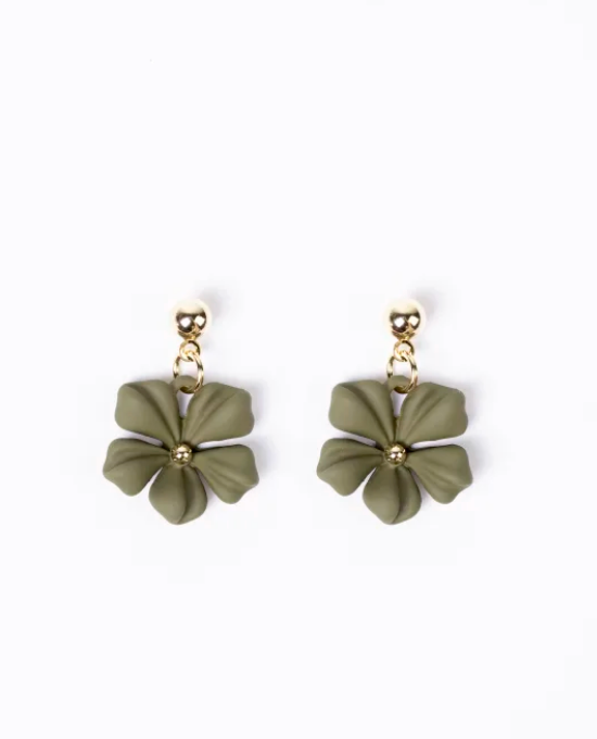 S+G Earrings Dangly Flower