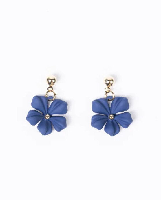 S+G Earrings Dangly Flower