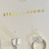 S+G Earrings Hoop Crystals