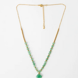 S+G Necklace Howlite Clover