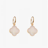 S+G Earrings Shell Clover