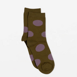 S+G Olive With Purple Spots Socks