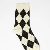 S+G Argyle Socks - Cream