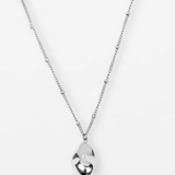 S+G Necklace Silver Nugget Pendant