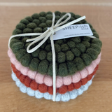Sheepish Design - Felt Ball Coasters