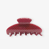 S+G Red with White Dots Hair Claw