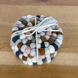 Sheepish Design - Felt Ball Coasters